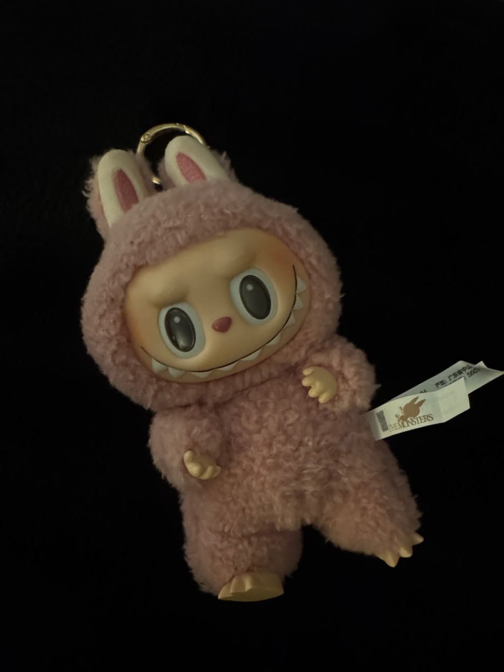 POPMART LABUBU THE MONSTERS Pink Plush Bunny Monster Keychain - Unknown Brand